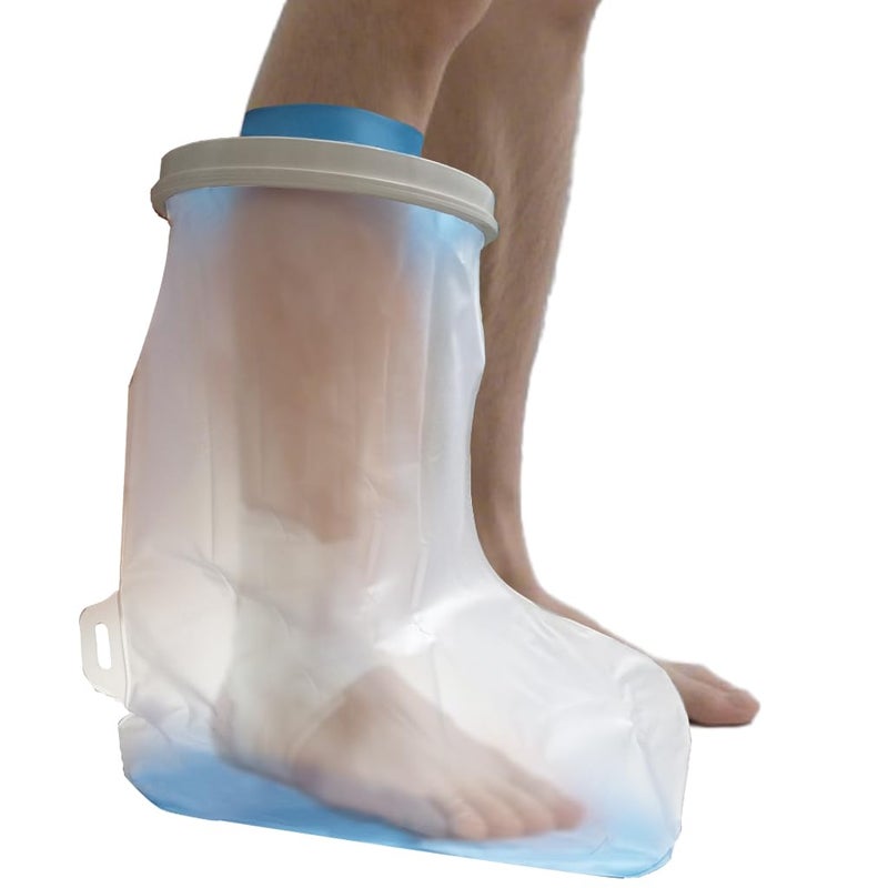 VerdGath Non-Slip Waterproof Foot Cast Covers for Shower Adult, Shower Boot Foot Protector, Adult Cast Protector for Shower Ankle Foot After Surgery(15.75" in. Long) - Image 1